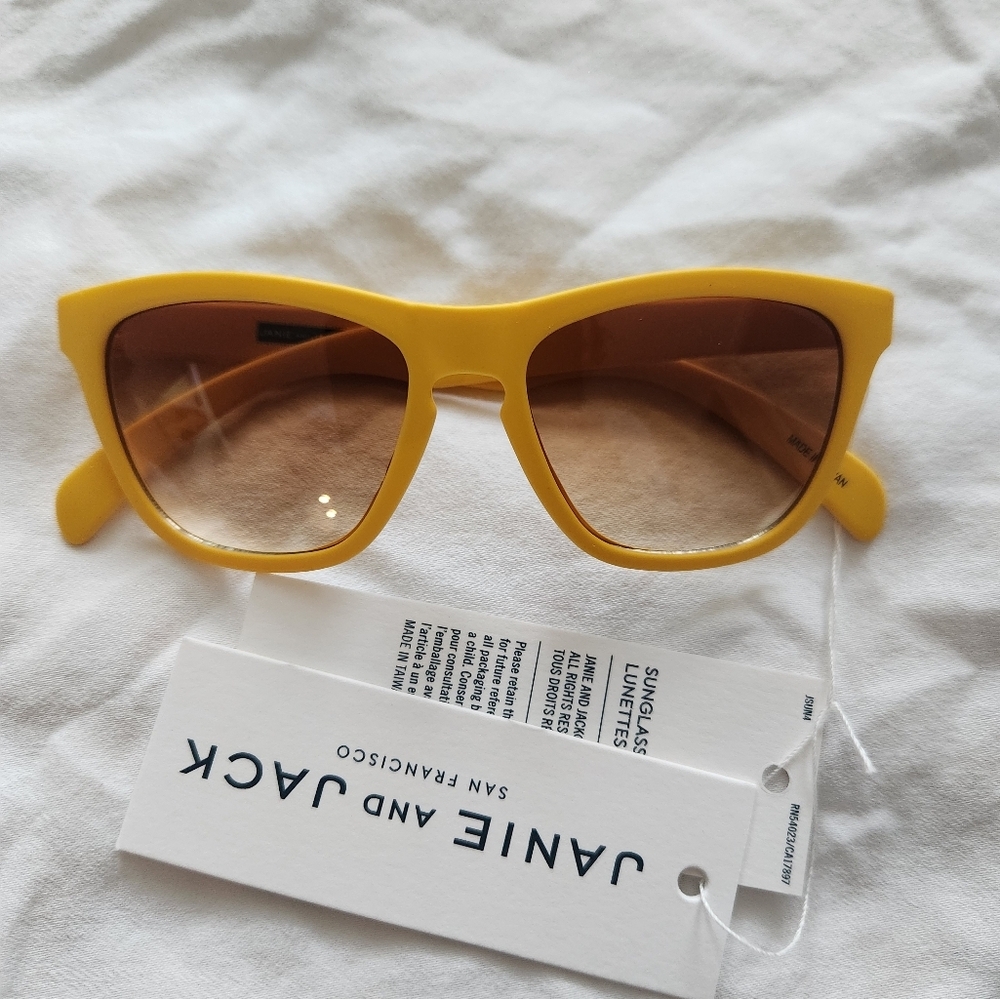 Janie and Jack Classic Yellow Sunglasses- 2-4 Years